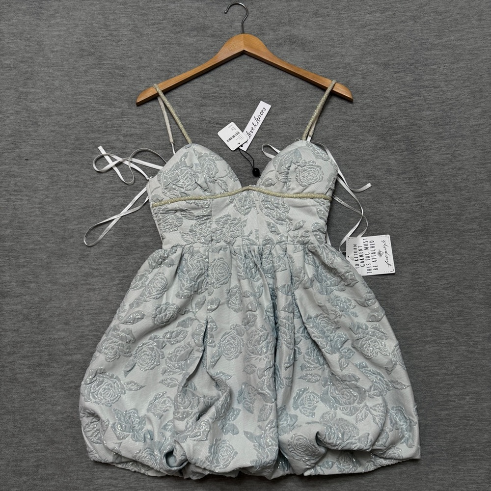 FOR LOVE & LEMONS sz XS Lydia Party Dress in Ice Blue - Picture 9 of 16